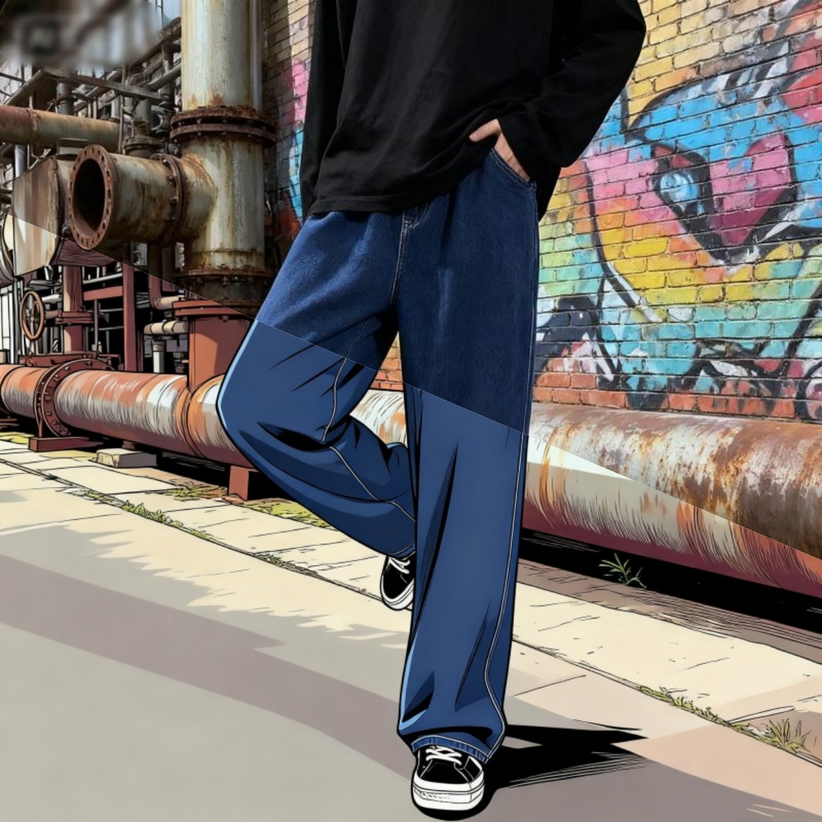 Korean Style Streetwear New Fa - đánh giá và giá Streetwear Brand Jeans